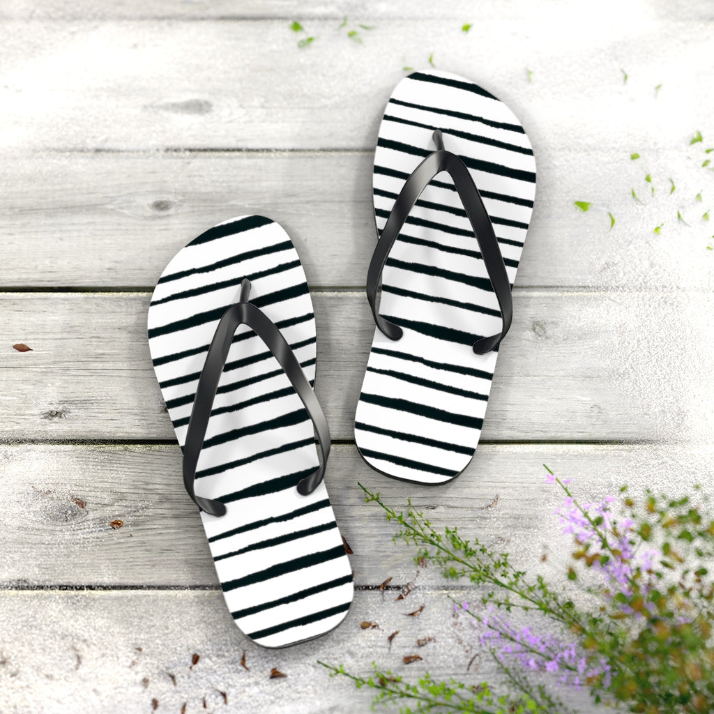 Striped Flip Flops