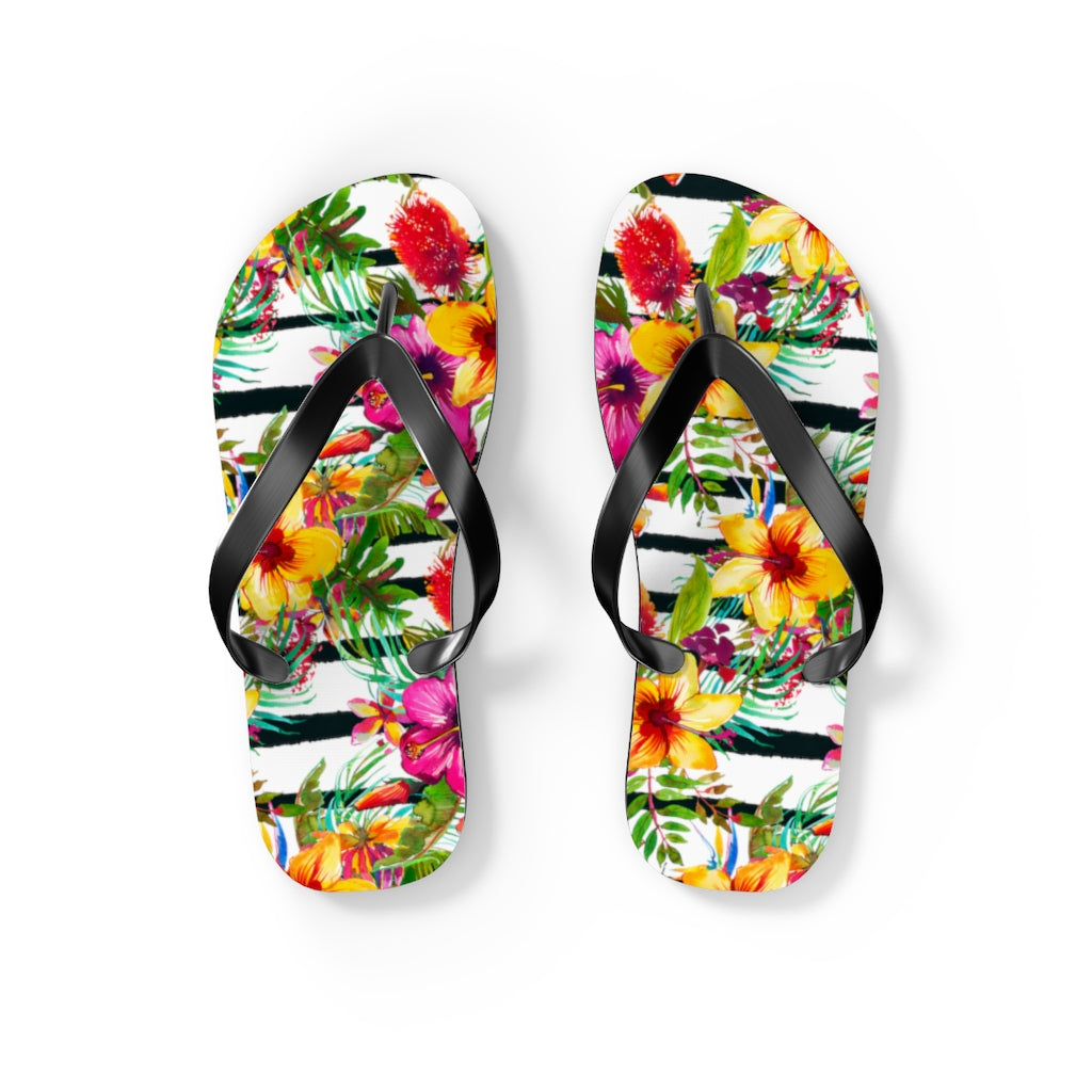 Tropical Flowers Flip Flops