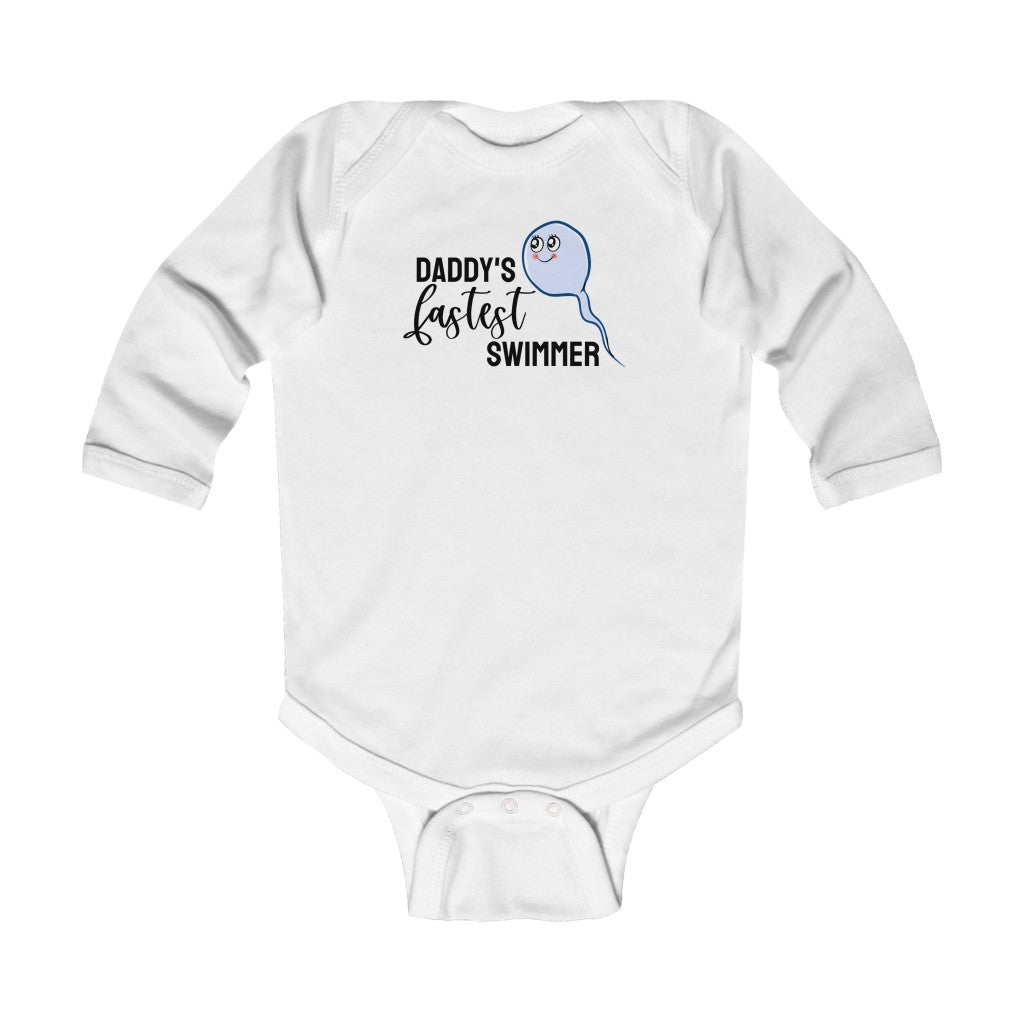 Daddy's Fastest Swimmer // Long Sleeve Bodysuit