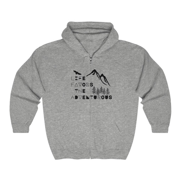 Life Favors the Adventurous Zip Hoodie