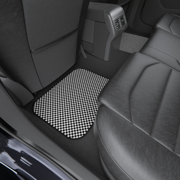 Checkered Car Mats (Set of 4)