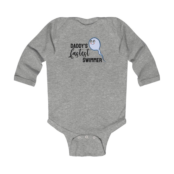 Daddy's Fastest Swimmer // Long Sleeve Bodysuit