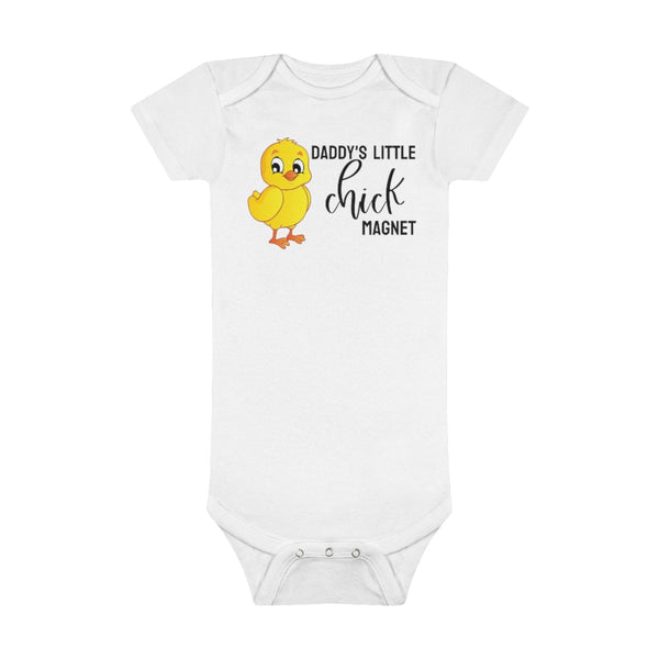 Daddy's Little Chick Magnet // Organic Baby Bodysuit