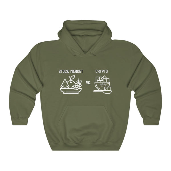 Stock Market vs. Crypto Hoodie