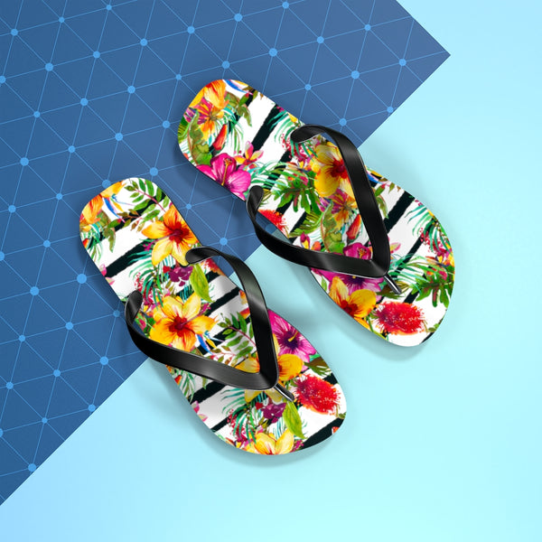 Tropical Flowers Flip Flops