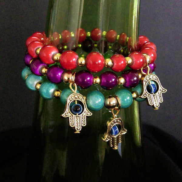 Wonder Bracelet // Stackable Bracelets // Acrylic Beaded Bracelet