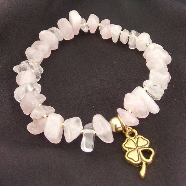 Rose Quartz Stretch Bracelet // Stackable Bracelets // Gemstone Bracelet