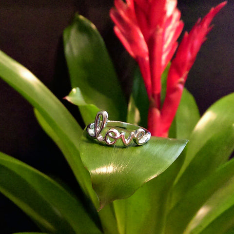 Love Ring // Stainless Steel Ring // Stackable Ring