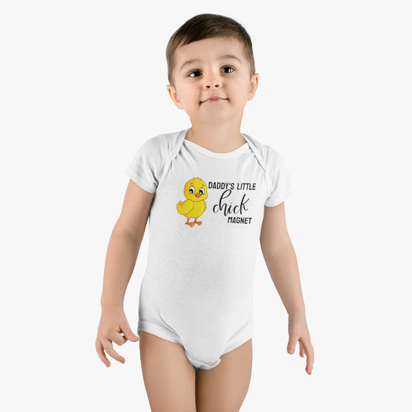 Daddy's Little Chick Magnet // Organic Baby Bodysuit