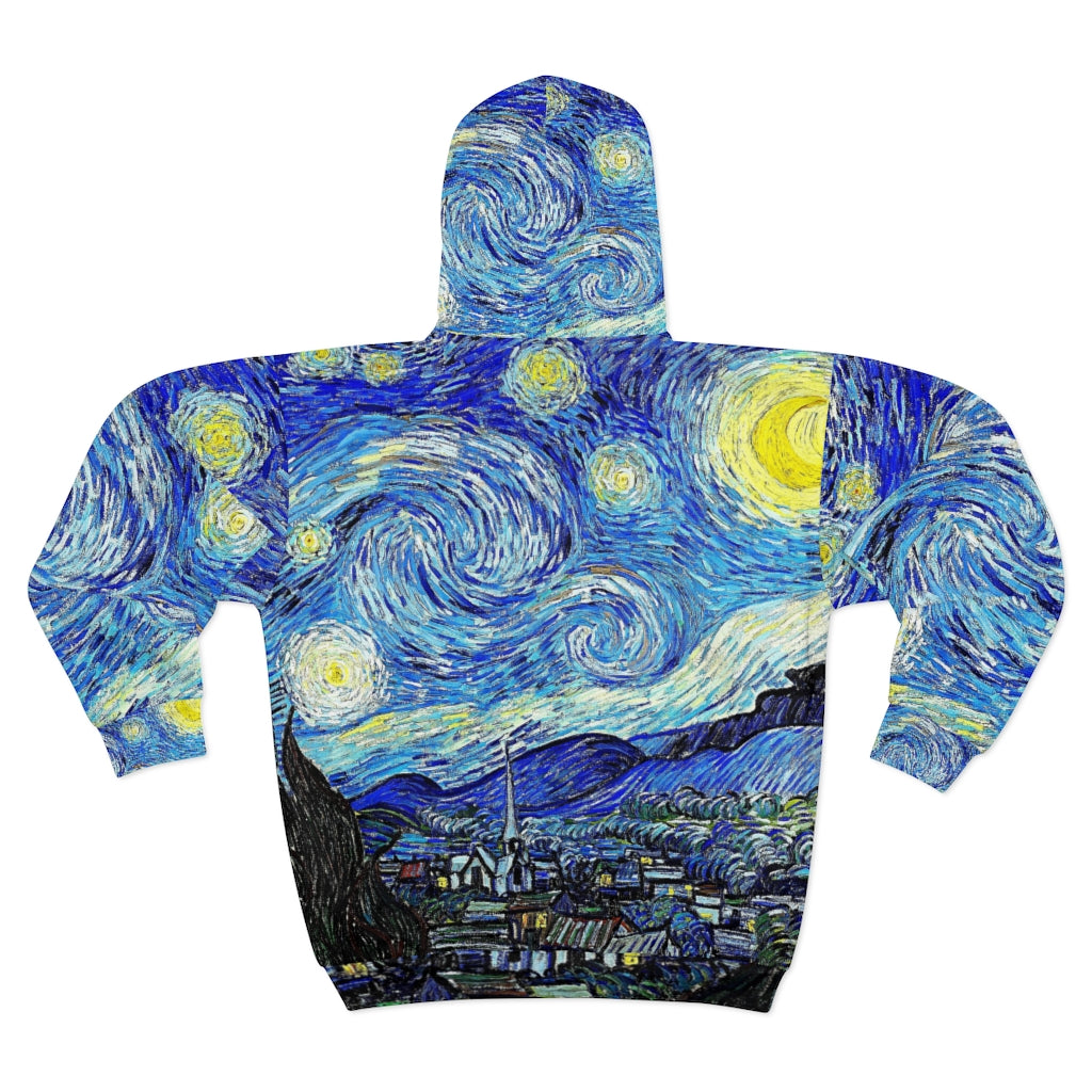 Starry Night Zip AOP Hoodie