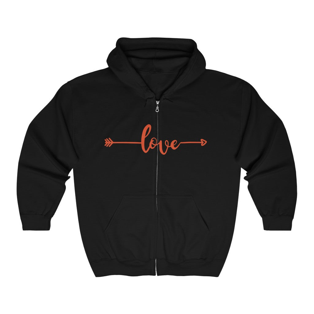 Love (with Arrow) Zip Hoodie
