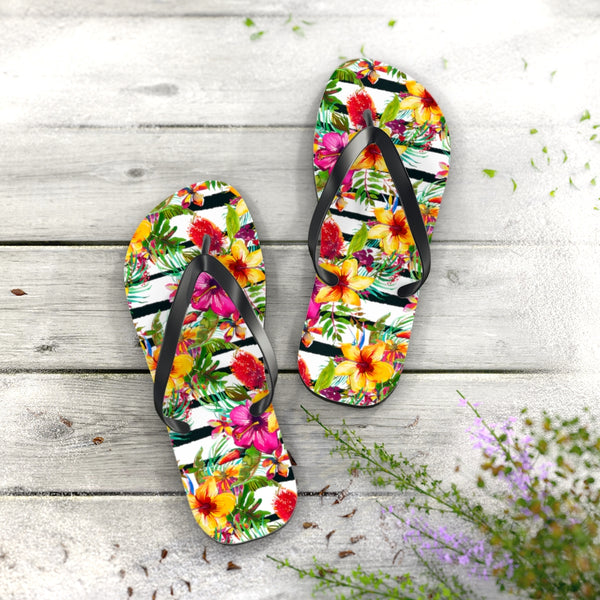 Tropical Flowers Flip Flops