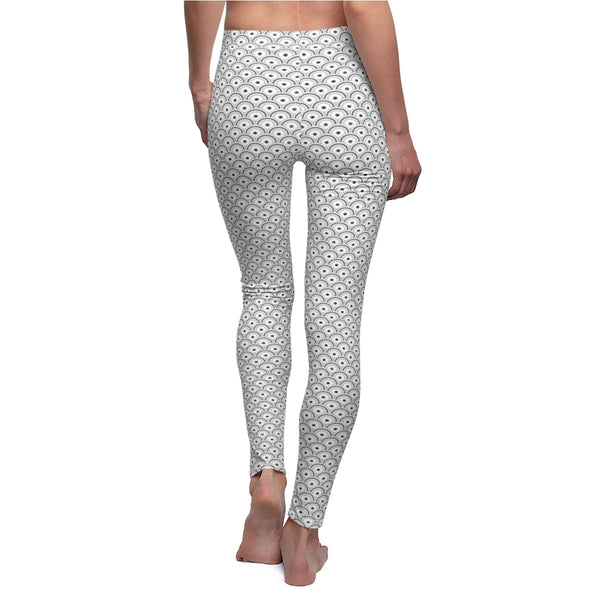 Semi-Circles White Leggings