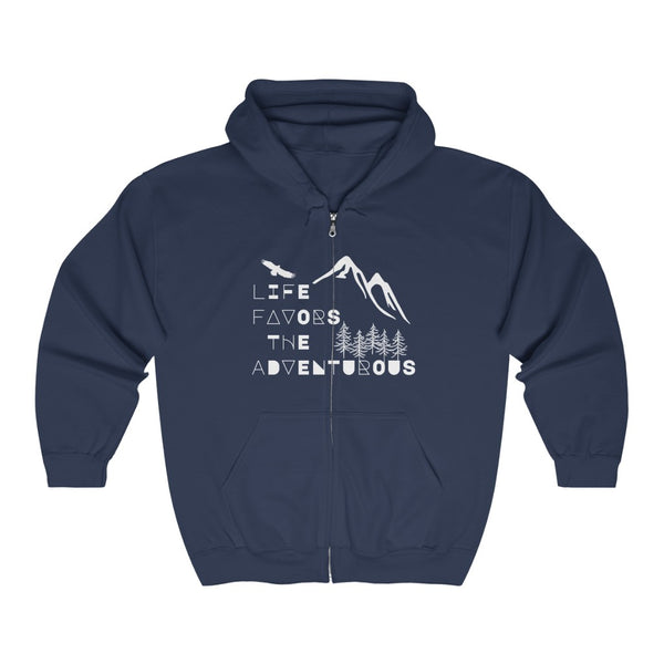 Life Favors the Adventurous Zip Hoodie