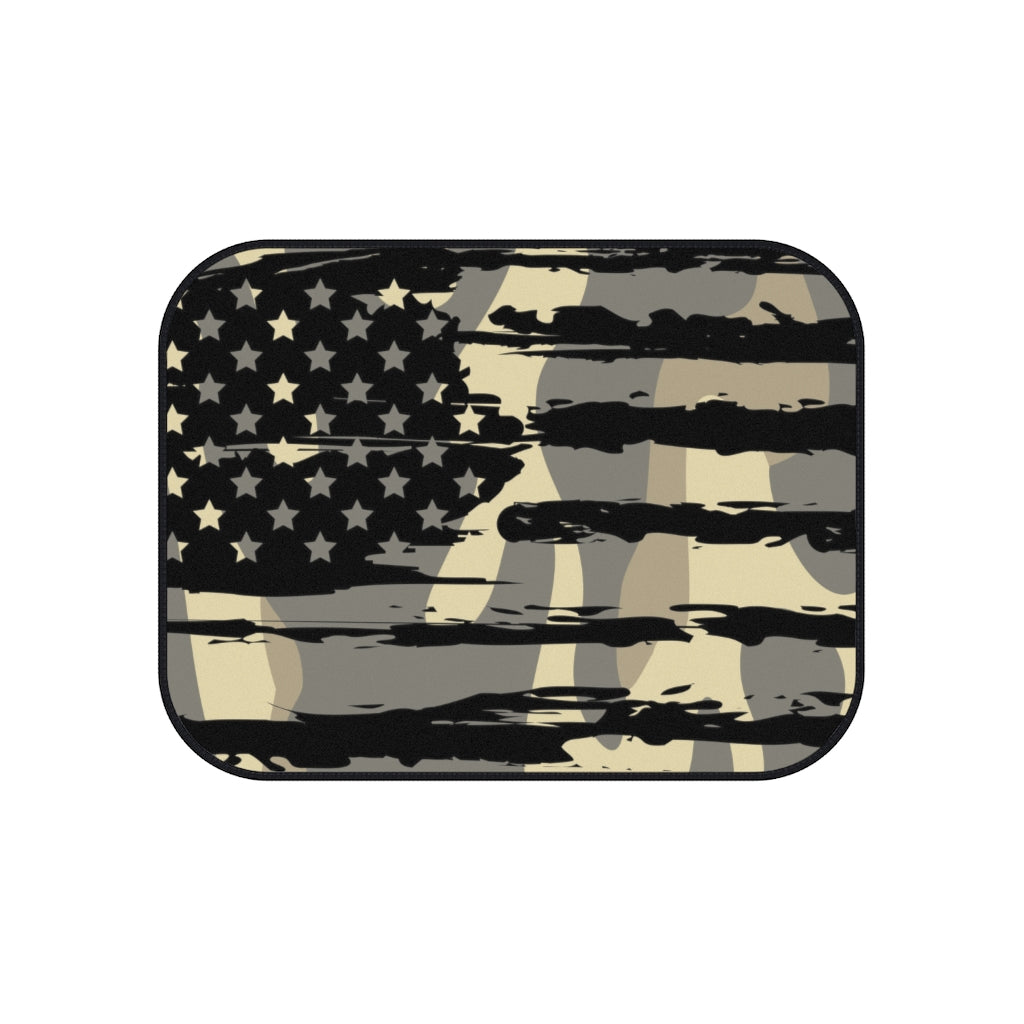 Distressed US Flag Camouflage Car Mats (Set of 4)