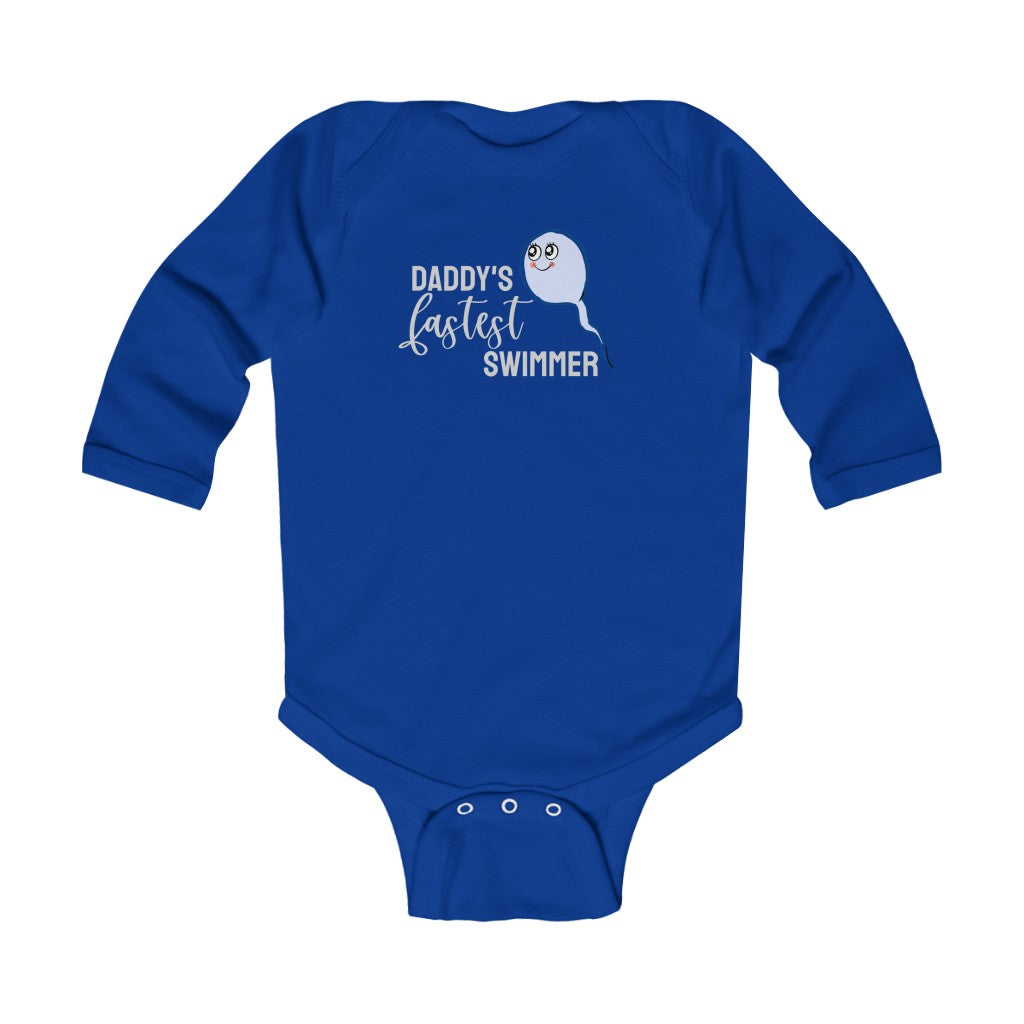 Daddy's Fastest Swimmer // Long Sleeve Bodysuit