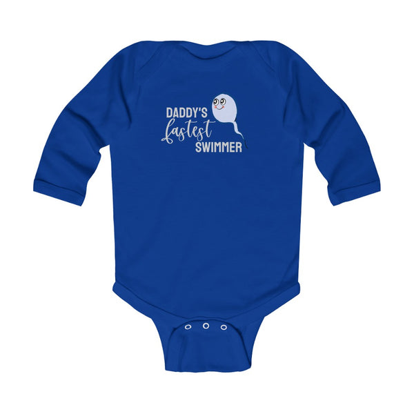Daddy's Fastest Swimmer // Long Sleeve Bodysuit