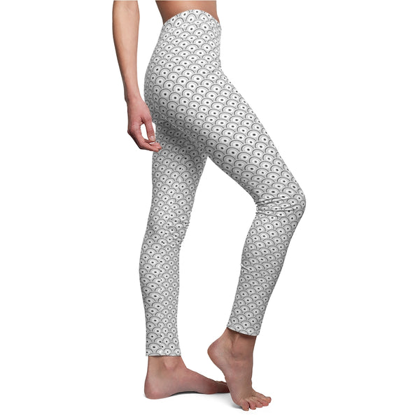 Semi-Circles White Leggings