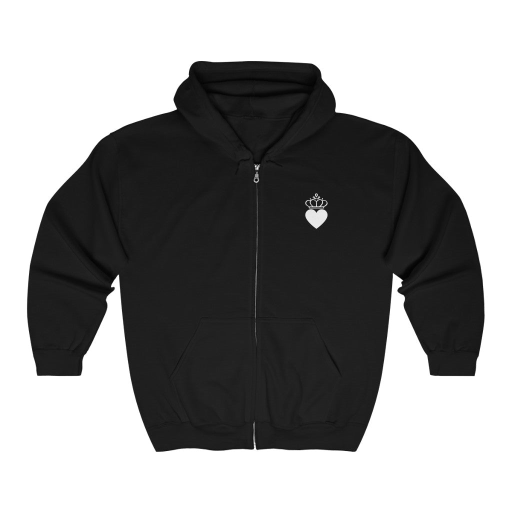 Queen Heart Zip Hoodie