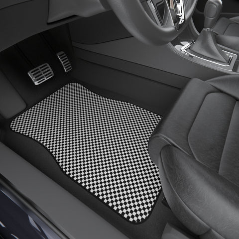 Checkered Car Mats (Set of 4)