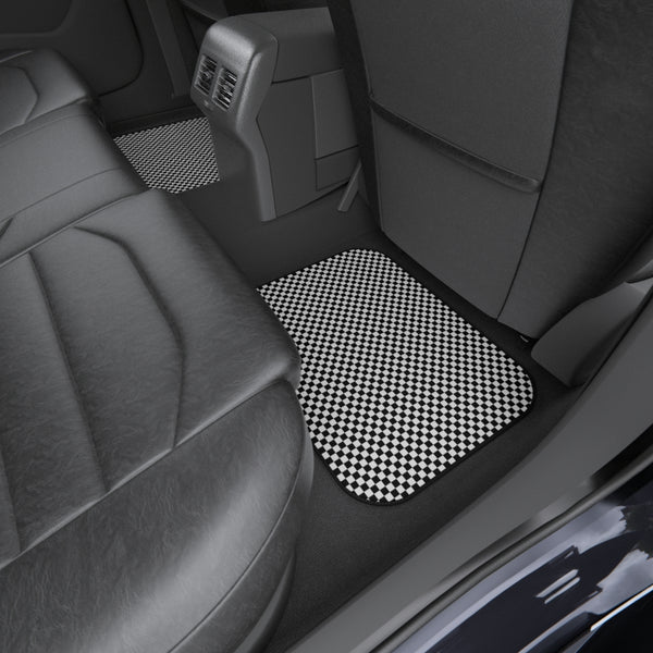 Checkered Car Mats (Set of 4)