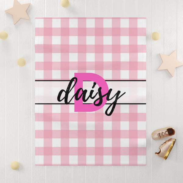 Personalized Girl Name Soft Fleece Baby Blanket // Custom Baby Girl Blanket