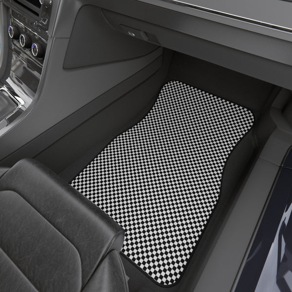 Checkered Car Mats (Set of 4)
