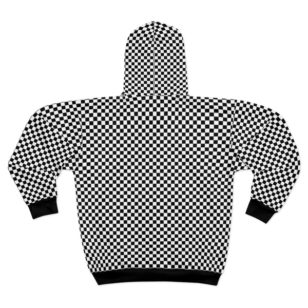 Checkered Zip AOP Hoodie