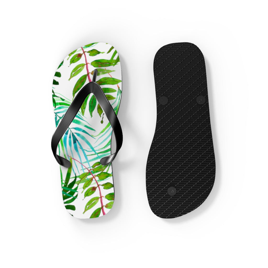 Tropical Leaves Flip Flops