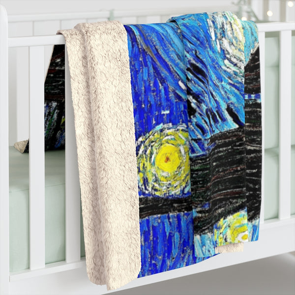 Vincent Van Gogh Starry Night Sherpa Fleece Blanket