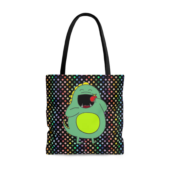 Hungry Dino Rainbow Tote Bag