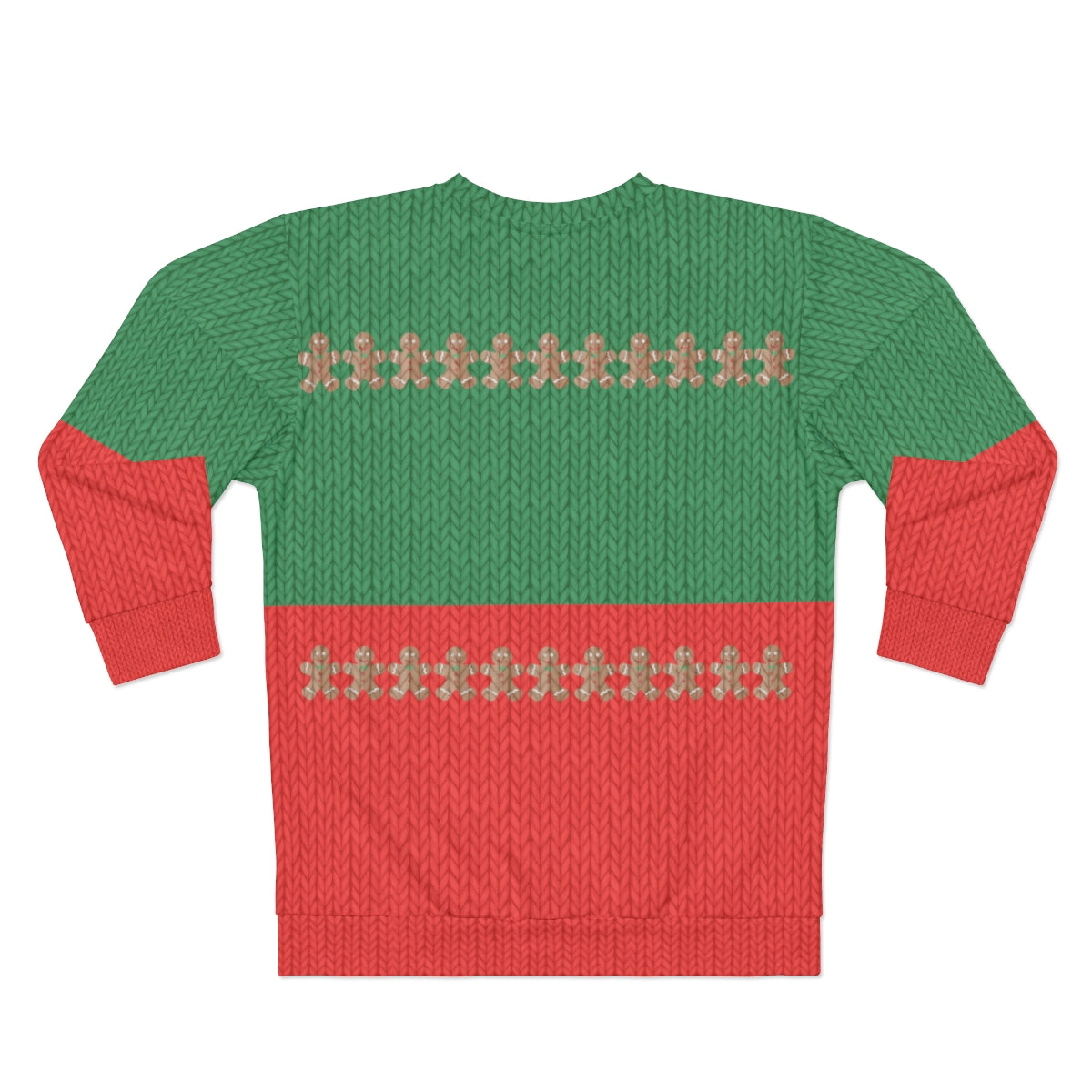 Gingerbread Man Faux Knit Sweater // Merry Christmas Ya Filthy Animal