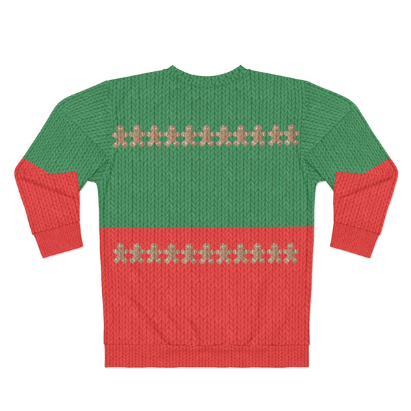 Gingerbread Man Faux Knit Sweater // Merry Christmas Ya Filthy Animal