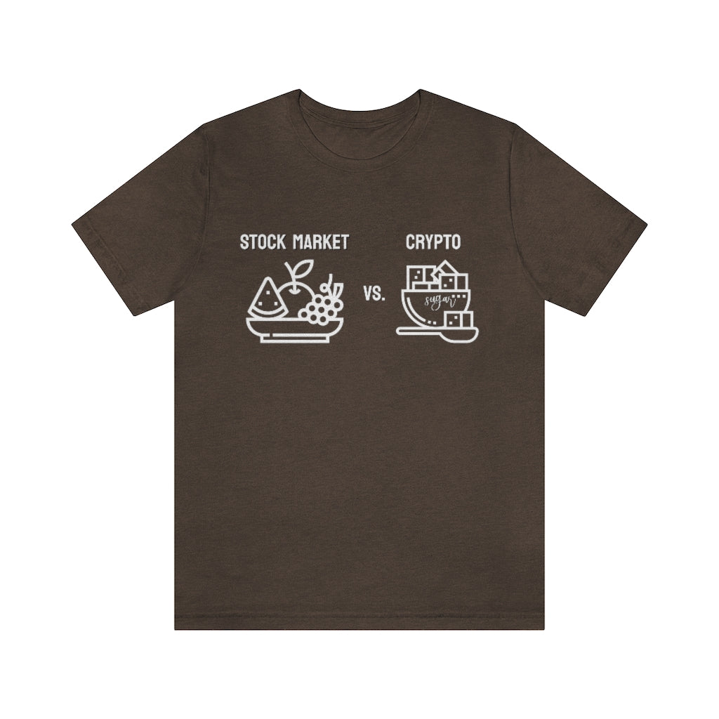Stock Market vs. Crypto Tee
