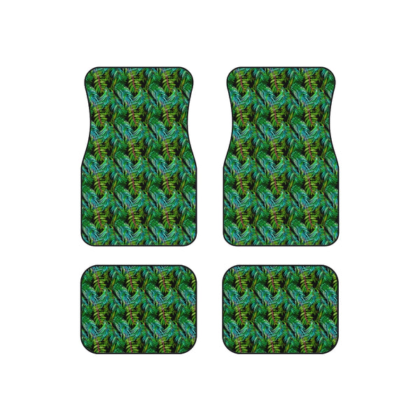 Tropical Leaves Car Mats (Set of 4)