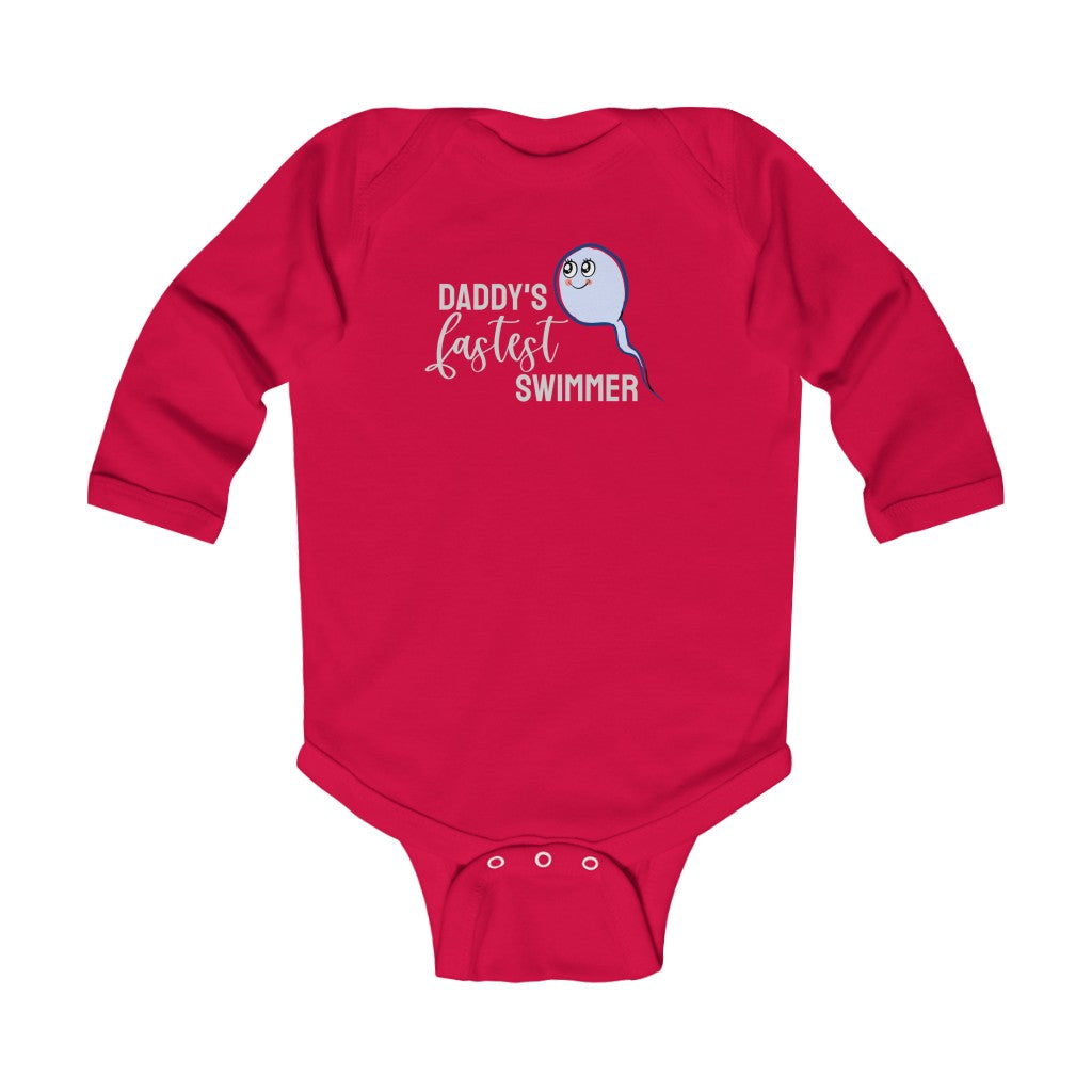 Daddy's Fastest Swimmer // Long Sleeve Bodysuit