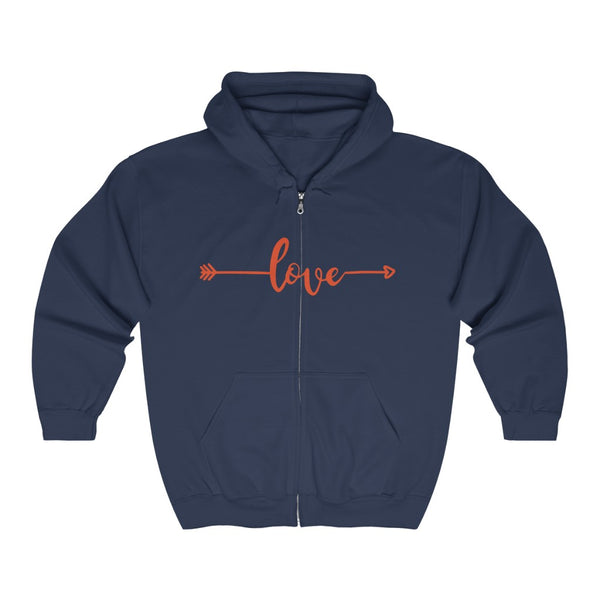 Love (with Arrow) Zip Hoodie