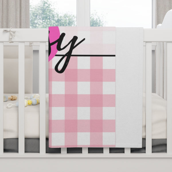 Personalized Girl Name Soft Fleece Baby Blanket // Custom Baby Girl Blanket