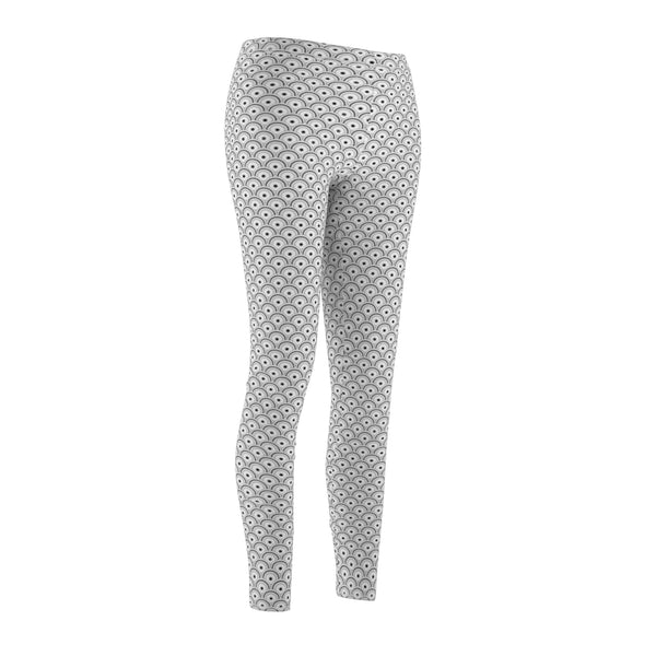 Semi-Circles White Leggings