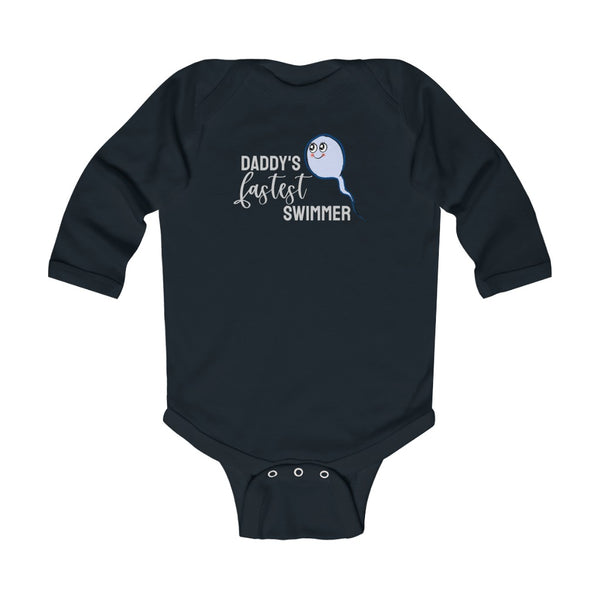 Daddy's Fastest Swimmer // Long Sleeve Bodysuit