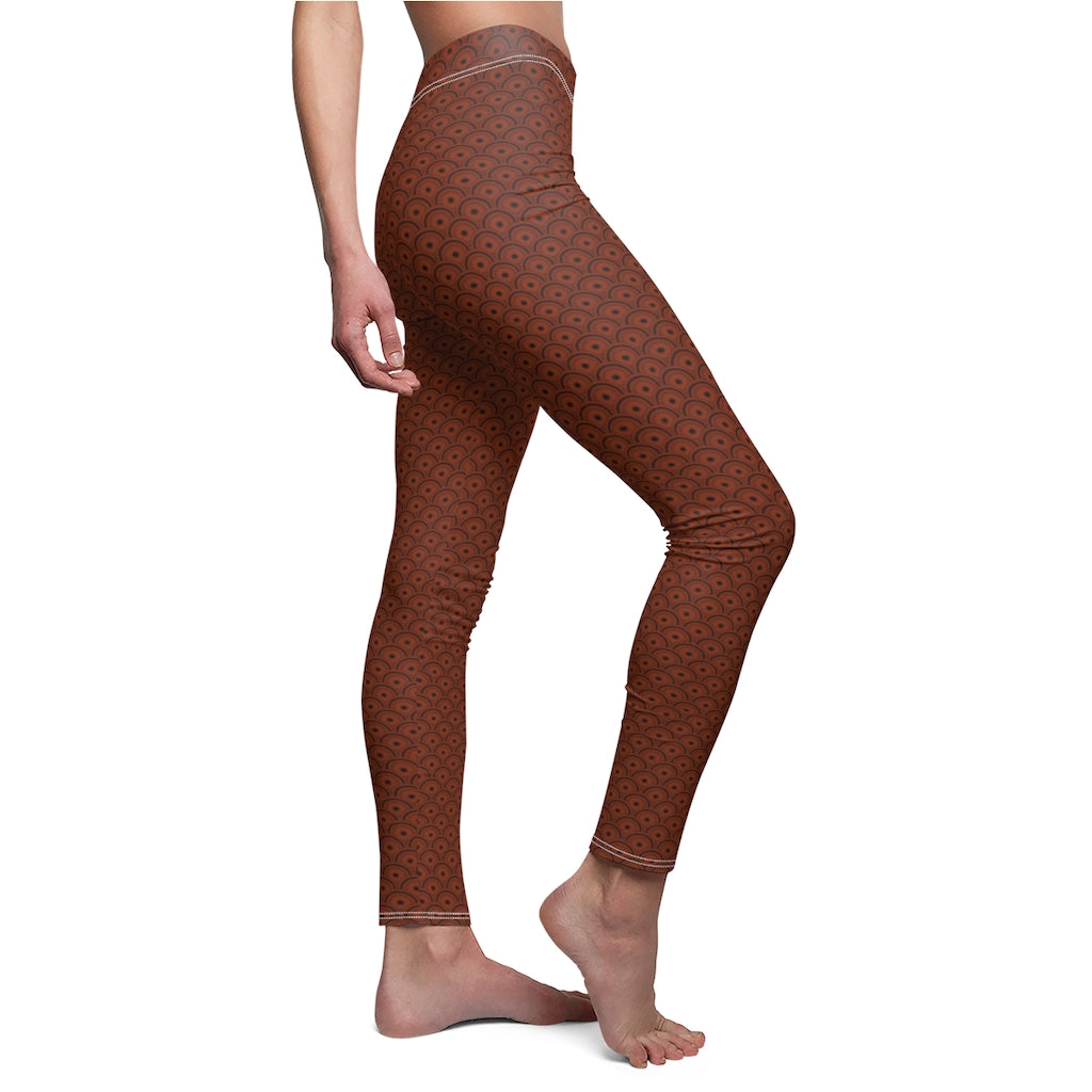 Semi-Circles Copperfield (Red/Brown) Leggings