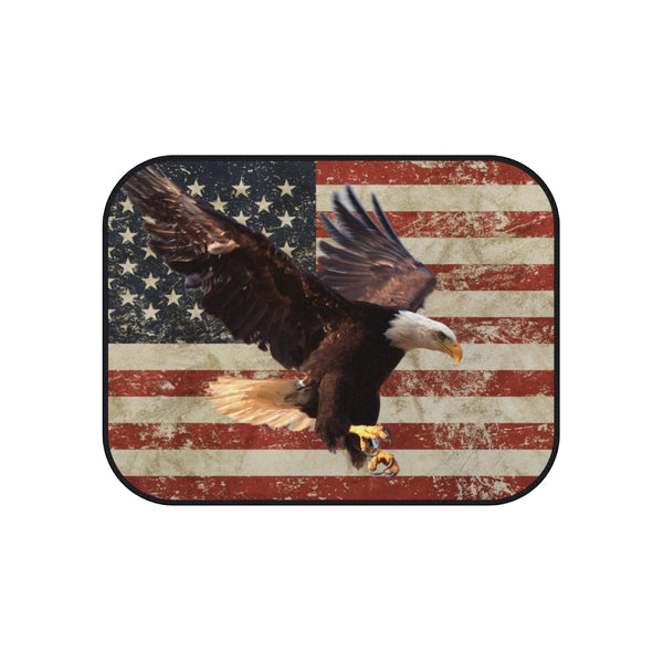Distressed US Flag with Eagle Car Mats (Set of 4)
