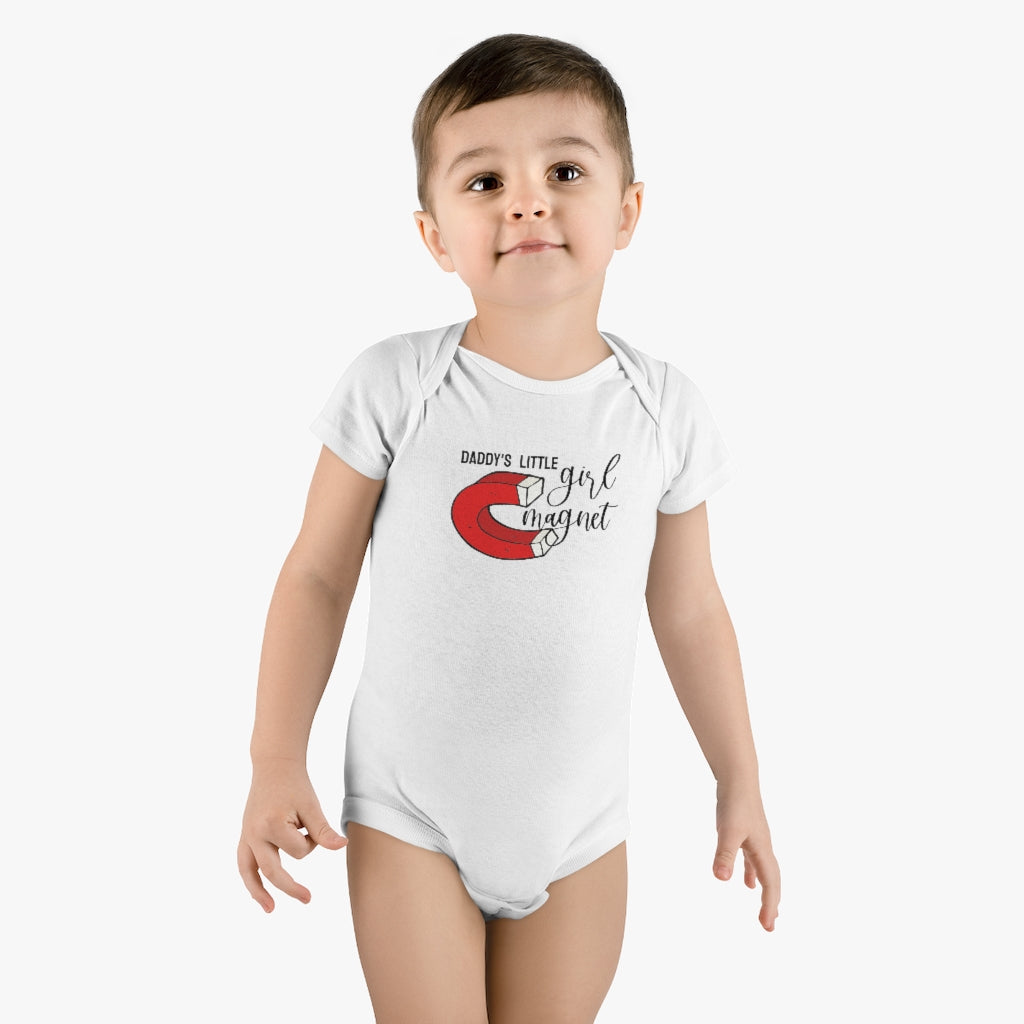 Daddy's Little Girl Magnet // Organic Baby Bodysuit