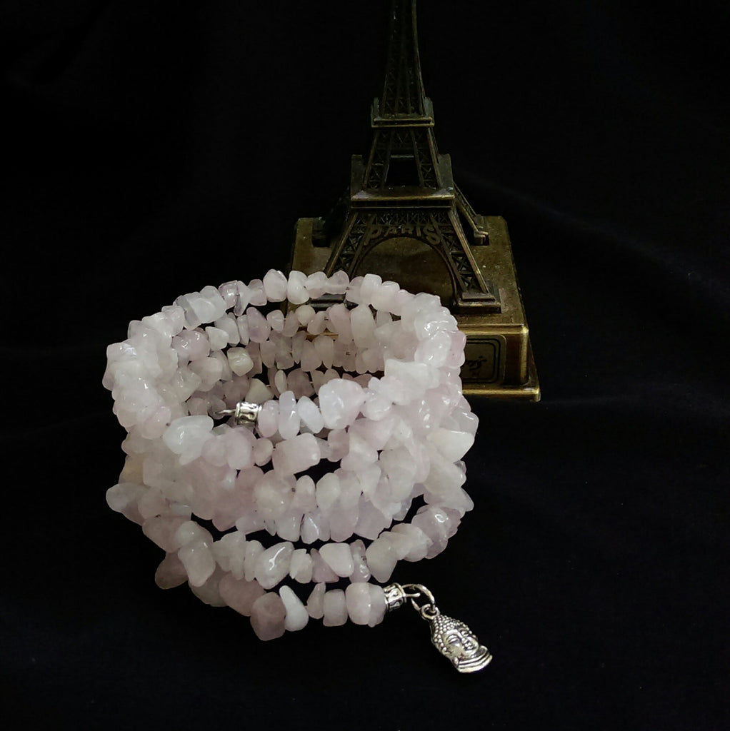 Rose Quartz 5-Strand Bracelet // Gemstone Bracelet