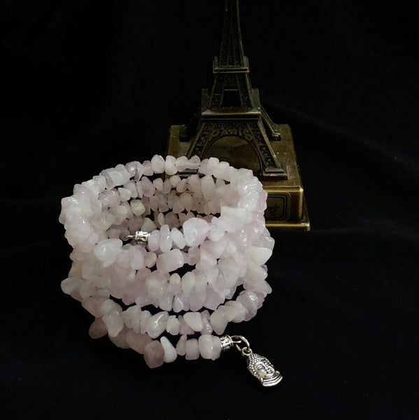 Rose Quartz 5-Strand Bracelet // Gemstone Bracelet