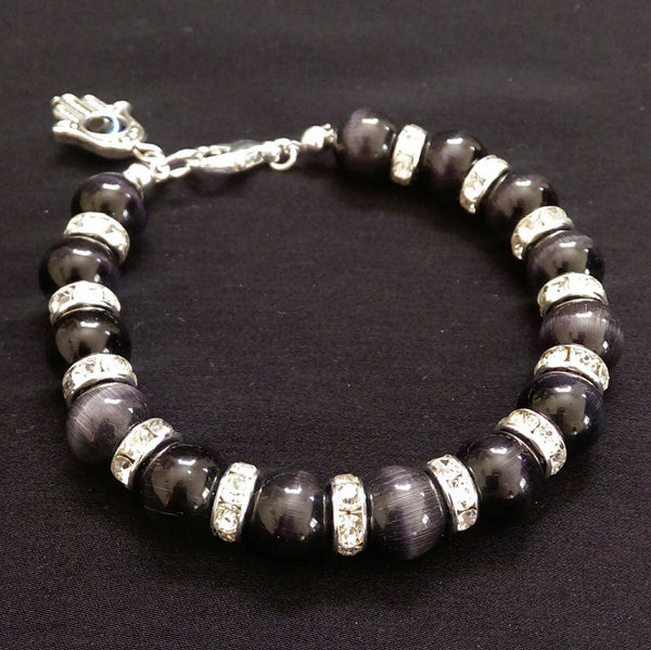 Cat's Eye Bracelet // Glass Beaded Bracelet