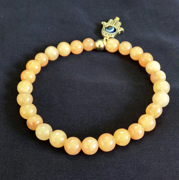 Red Aventurine Stretch Bracelet // Gemstone Bracelet