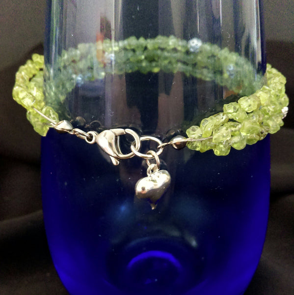 Peridot Multi-Strand Bracelet // Gemstone Bracelet