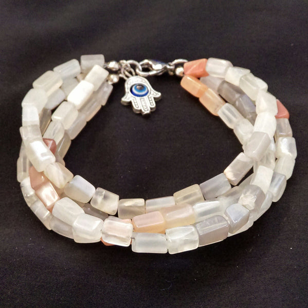 Multi-Moonstone Bracelet // Gemstone Bracelet