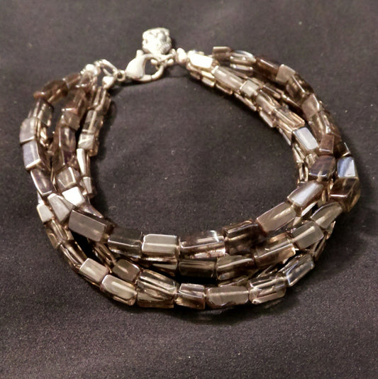 Smoky Quartz Multi-Strand Bracelet // Gemstone Bracelet